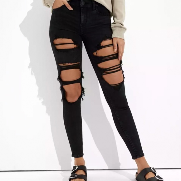 AE Forever Soft Ripped Low Rise jegging. - Picture 2 of 6